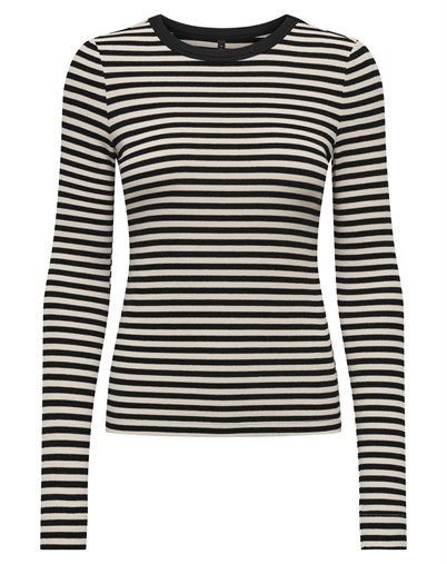 Only - ONLElene L/S Fitted Langærmet Trøje - Black/Birch